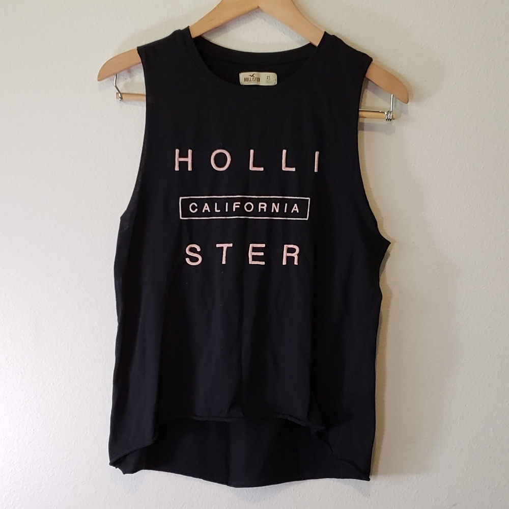 Hollister California sleeveless tee size xs black